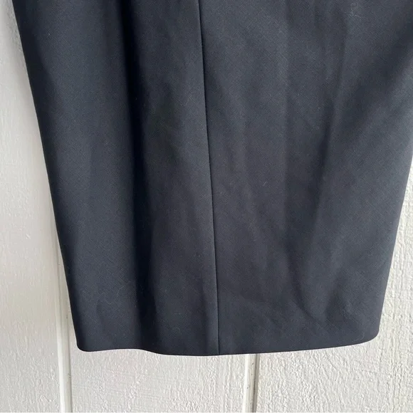 Max Mara Sportmax Strapless Ruched Dress Black Virgin Wool Knee Length Size S - Picture 8 of 11